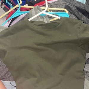 green crop top